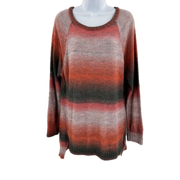 Express Oversized Ombre Space Dye Tunic Knit Sweater Top - Picture 3 of 8